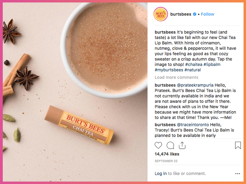 burts bees instagram