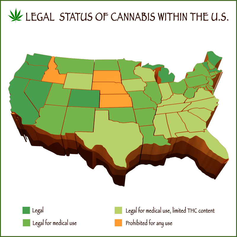 states where cannabis is legal in America