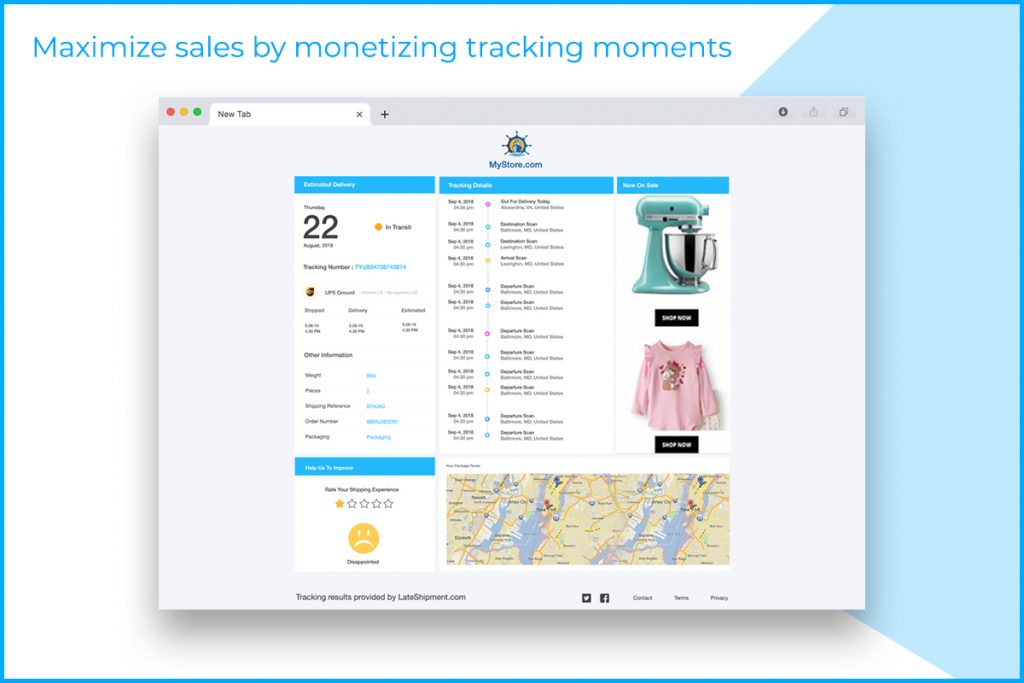 Maximize sales by monetizing tracking moments