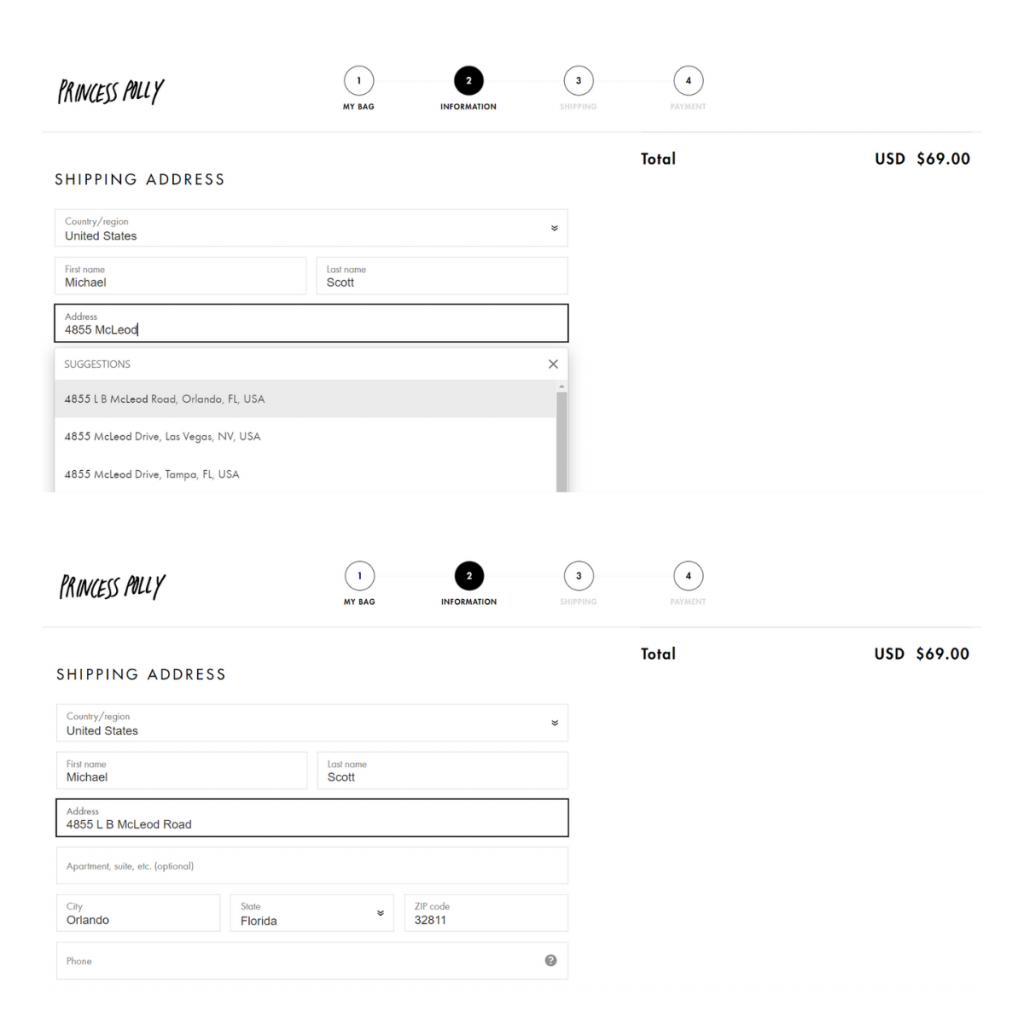 Smart forms for faster checkout