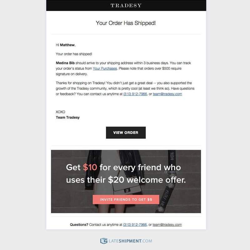 Promotional emails