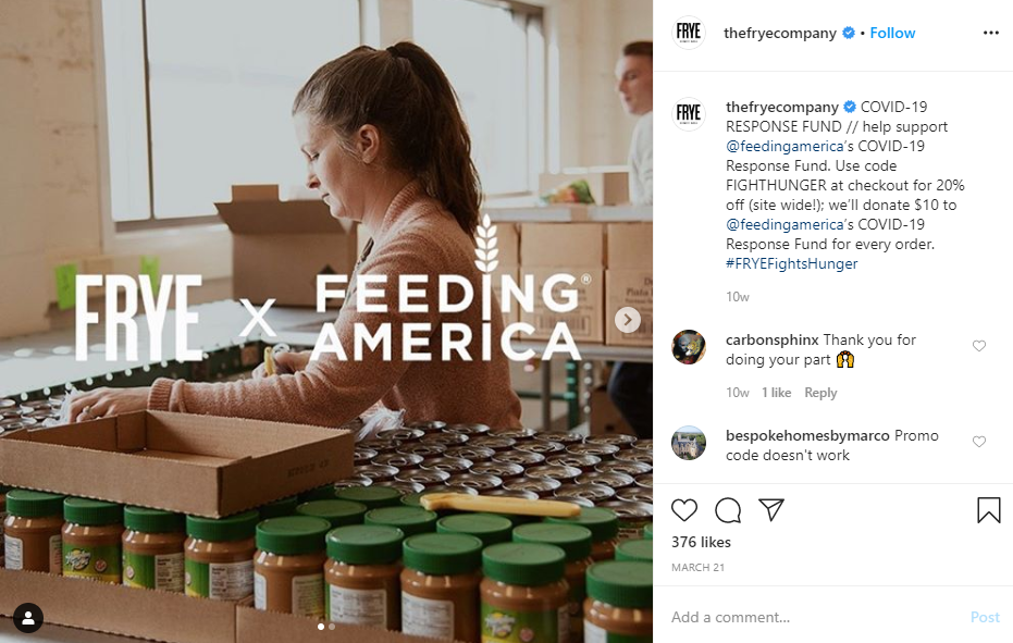 The Frye Company: #AtHomeWithFrye Campaign