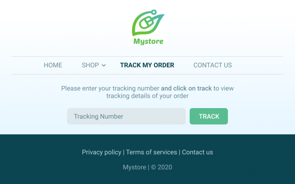 Order Track Button
