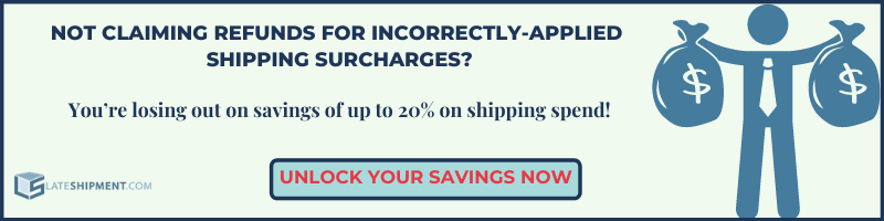 LateShipment.com Banner Ad Incorrect Surcharges