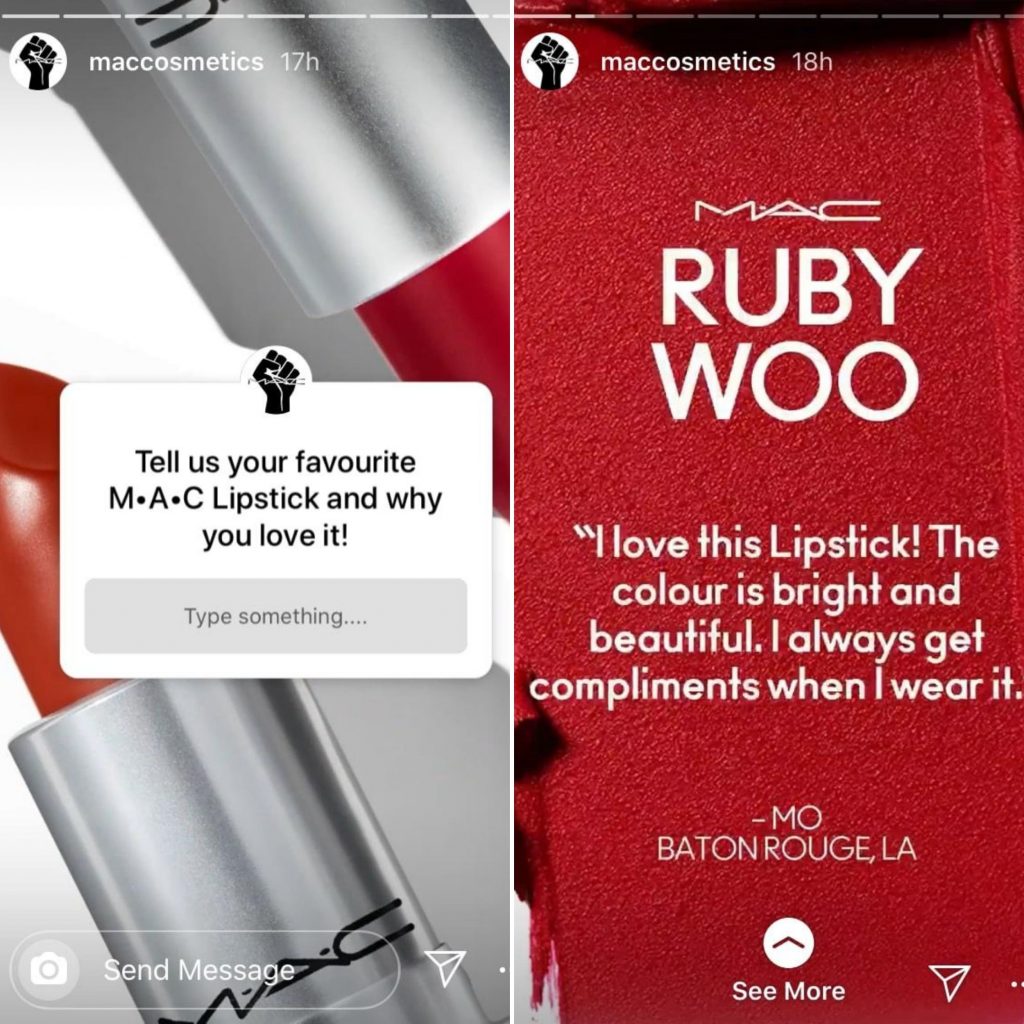 MAC cosmetics - User Generated Content