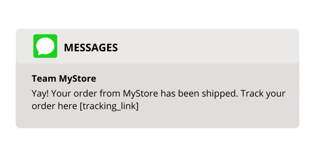 Shipped SMS Shipping Notifications