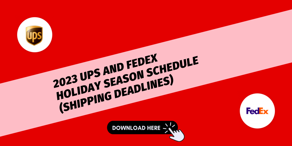 2023 UPS and FedEx Holiday Season Schedule Banner