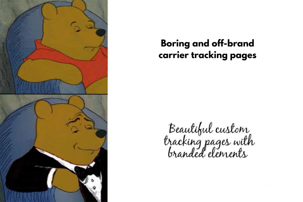 E-commerce retail memes - branded tracking pages