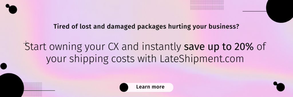 LateShipment.com ad for lost and damaged