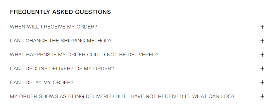Shipping policy FAQs