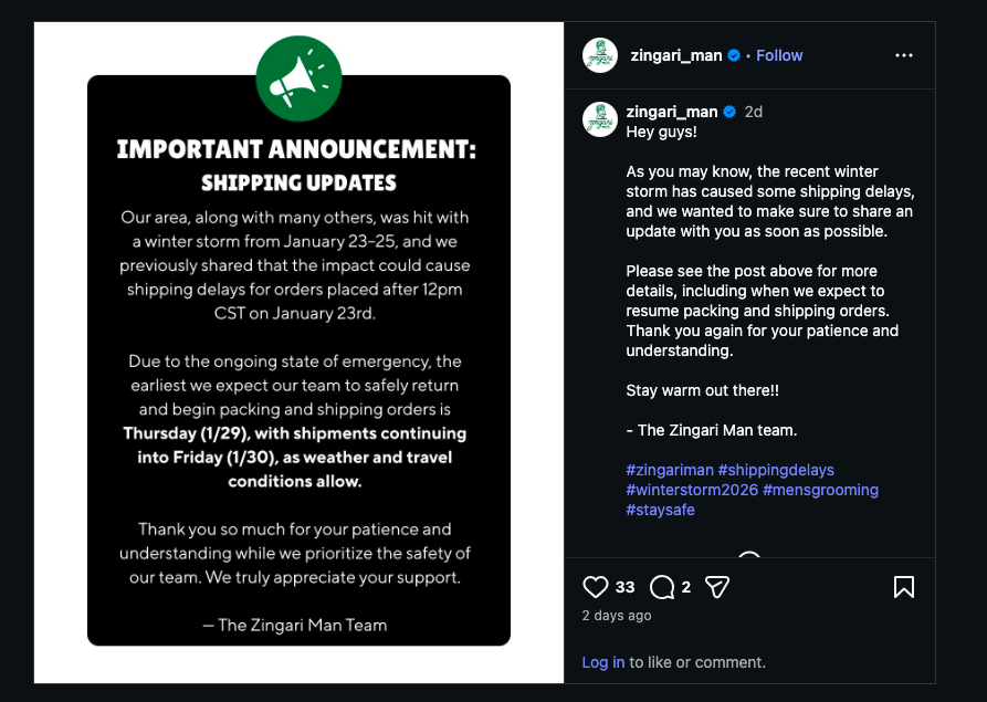 Zingari Man Weather Delay