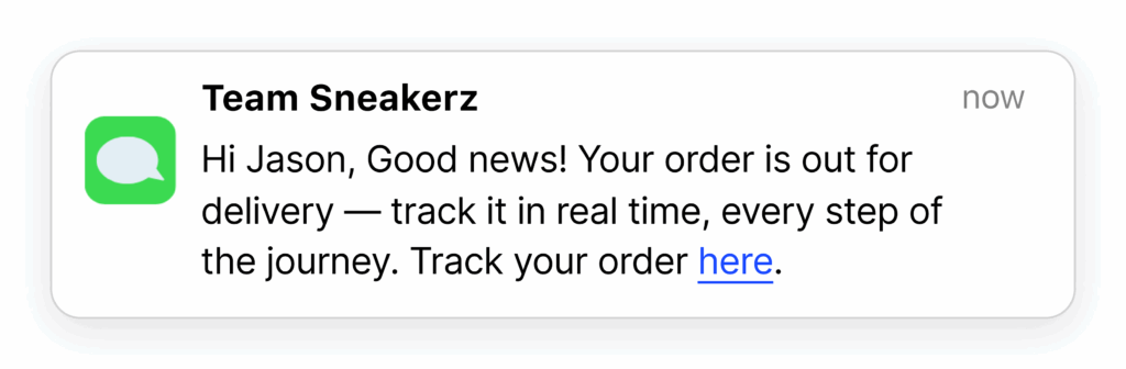 Out for Delivery Alert